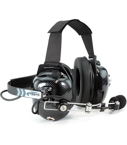 KORE AVIATION H1 Helicopter Pilot Headset - Passive Noise Reduction, Noise Canceling Microphone, Mono, Gel Ear Seal, Adjustable Headband, AUX Port, U-174 Plug & Free Headset Bag - View #3