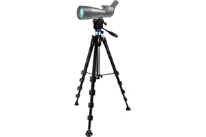 LCNCY Treppiede per Binocolo, 184 cm Alluminio Treppiede Telescopio, Compatibile con Fotocamera, Telescopio Astronomico, caccia, Supporto Stabile per Osservazione e Fotografia (Carico 10 kg)