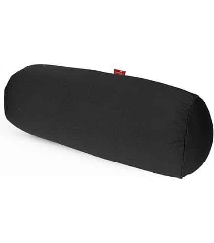 Coussin Cylindrique Décoratif Chinois - Rembourrage Sarrasin - Soutien Cervical - Housse Brocart - 39 Cm