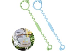 Vicloon 2 szt. Pasy bezpieczeństwa do zabawek, łapacz kubków łańcuszek do smoczka, regulowana smycz silikonowa bez BPA, do pasa bezpieczeństwa wózka, krzesełko do karmienia, łóżeczka