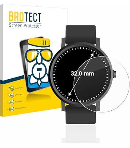 Screen protector film Universeel voor Horloge met sferische 36mm, Schermbeschermer Gehard glas, Tempered Glass, (3x verpakking) ¡¡¡¡ Meet voordat je koopt