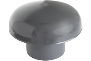 First Plast CDVM110A Chapeau de Ventilation Tête Exalateur, Noir, Diamètre 110 mm