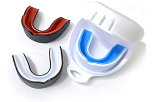 4 Set Sport Protège-dents Adultes Gum Shield Protège-dents Étui portable Rugby Hockey Boxe Junior Judo Karaté Morsure Moulable Lacrosse Football MMA Wrestling Roller Jaw Protection