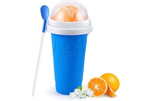 ALNILK Slushy Maker Becher, DIY Doppelschicht Silikon Squeeze Cup,Slushie Maschine für Kinder Schnell Gefrorene Smoothies Slushy Eismaschine für Familie DIY Hausgemachte