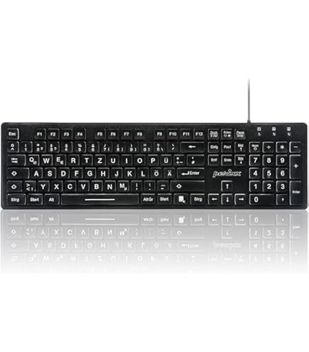 Folany Computertoetsenbord met Grote Letters, Bedraad USB-toetsenbord Folany Computertoetsenbord met Grote Letters, Bedraad USB-toetsenbord