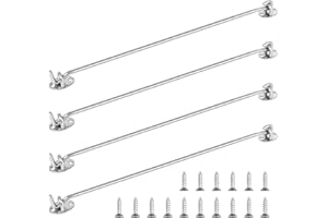 Haisheng 4 Stück Sturmhaken Windhaken Edelstahl Kabinenhaken Solider Lang 16 Zoll Fensterhaken Öse Riegel Tor riegel Helter Locking Türschloss Fenster Fang mit Schrauben für Tor Fenster Hangartor 40cm