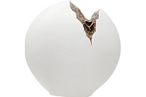 AESTHETIC URNS Urne für Asche Keramik Beerdigung Modern Urne mit Mini Herz Exklusive Urnen für Asche weiß