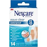 Nexcare Aqua Clear Waterproof Dressings - Assorted Sizes, 14 Adhesive Strips Per Pack - Waterproof for Minor Wounds and Scrat