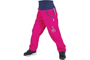 unuo, Kinder Unisex Softshell Hose mit Fleece Wasserabweisend und Winddichte Atmungsaktive Outdoorhose Funktionshose Basic