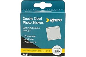 Kenro Double Sided Photo Stickers (Box of 250) - Double Sided Stickers for Sticking Photographs into Your Photo Album Scrapbook. Scrapbook Stickers for Scrapbooking Paper Crafts - PC105.