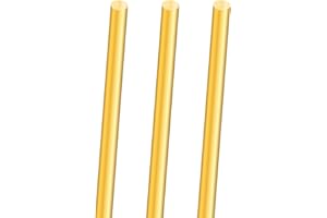 iMeistek Lot de 3 tiges rondes en laiton massif de 6 mm de long pour tour, bar, bricolage