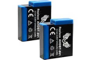 SK GAMES 2X SK akumulator zamienny do GoPro | 1250 mAh | Hero 8 Hero 7 Hero 6 Hero 5 Black 2018 // AHDBT-801 AHDBT-501 AABAT-001 // Hero8 Hero7 Hero6 Hero5 Hero2018