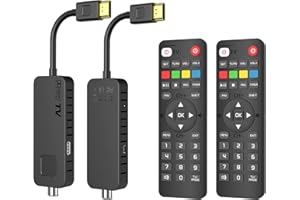 [2 Sätze] DVB-T2 Receiver - Dcolor HDMI-Kabel TV Stick, H265 HEVC Main10 / PVR/HD 1080P / Multimedia/USB WiFi [inkl. 2in1 Fernbedienung ]