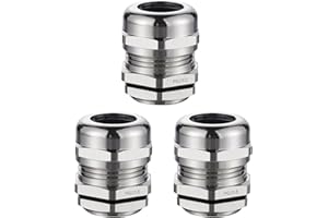 SRJQXH 3 Pcs PG13.5 Cable Gland, IP68 Grade Waterproof Cable Connector, 20.4 MM Brass Dust Proof Cable Gland, Can be Used for 6-12 MM Cable Connection