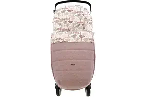 Saco Silla de Paseo Universal Rosy Fuentes- Saco Carrito Bebé - Funda de silla de paseo - Equipado para ser Ajustado perfectamente 0-rosa empolvado