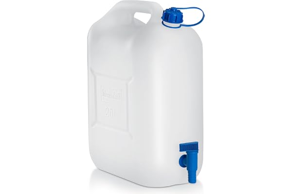 hünersdorff ECO vattenbehållare med fast avloppskran/vattenutlopp, 22 liter (med kran)