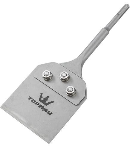 Regiis Tech SDS Max Floor Scraper 6 In. X 24.4 In. Removable Handle Wide Tile Flooring Adhesives