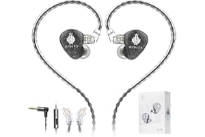 Hidizs MS1-Galaxy IEM Écouteurs Intra-Auriculaires, Ecouteur Filaire, Haute Performance, Double Circuit Magnétique Dynamique, Câble à 2 Broches détachables 0,78 mm, Prise 3,5 mm, avec Micro