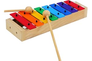 summina 8 Chiavi Xilofono Glockenspiel Regalo Di Strumento Musicale A Percussione Di Dimensioni Compatte Con Mazze Di Legno Per Ragazzi E Ragazze