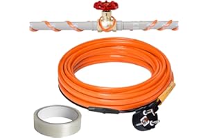 ZINUEEN Cavo di riscaldamento autoregolante – Riscaldamento di accompagnamento per tubi dell’acqua, piante e grondaie, protezione antigelo per tubi, riscaldamento per piccoli laghetti e riscaldamento per