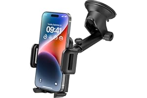 BEGLERO Support Telephone Voiture Ventouse,Support Telephone Voiture pour Tableau de Bord Pare-Brise,Réglable Support et Un Bouton de libération ,Porte Telephone Voiture pour Smartphones et 4.7-7.0 Pouces