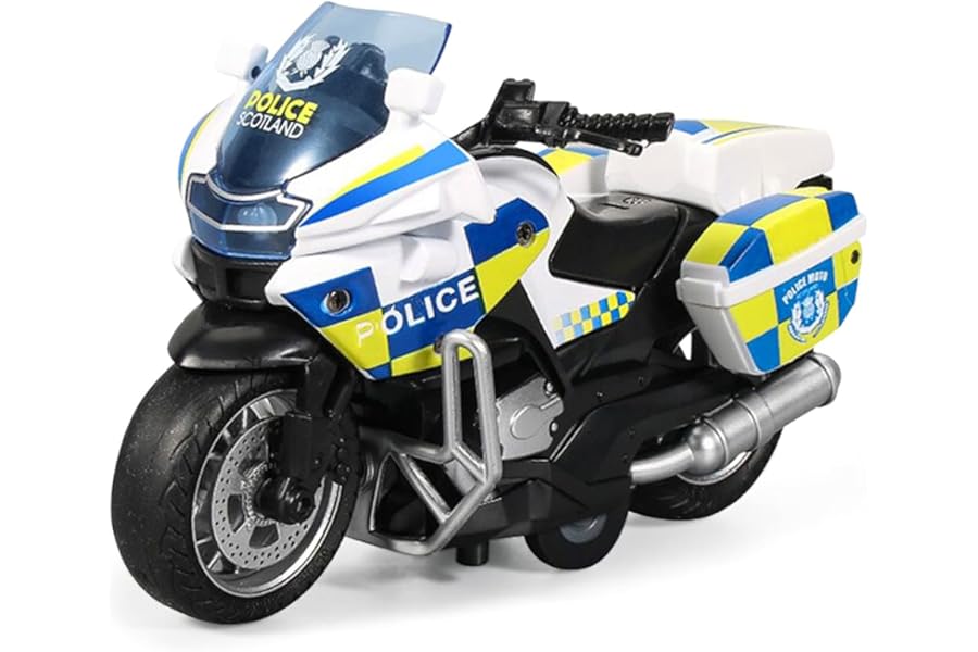 WFKKMEQ Motorcycle Toys, Motorcycle Toys For Kids, Motorbike Friction Powered Play Toy, Kids Highly Simulation Motorbike Model Pull-Back Vehicle Model Gift