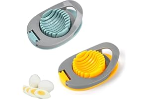 LAPONO 2 Pezzi Tagliauova Manuale Affetta Uova Taglia Uovo Tagliauovo per Uova Sode Fragole Funghi Insalate Multiuso per fettine sottili ovali utensile da cucina per tagliare uova fragole funghi