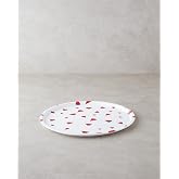 English Home Watermellies Plastik Tepsi Beyaz - Kırmızı, 36 x 25 x 10 cm