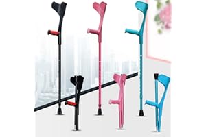 Lnder Stampella in Alluminio，Stampelle Ortopediche，Leggere, Confortevoli E Durevole，Stampelle Avambraccio Altezza Regolabile, per La Mobilità per Anziani E Handicap (Color : Blu)