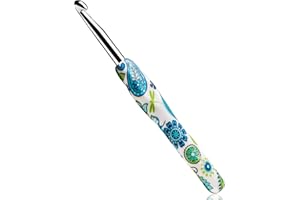 JOZEA Häkelnadeln, weiche Häkelnadeln mit Gedrucktes Muster, 2,25mm-10,0mm, Ergonomischer Griff, für Häkelanfänger, (grün), (7,0mm)