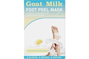 OUKEYA Maschera Peeling per Piedi 3 Paia, Ripara Talloni e Rimuove Pelle Morta Secca, Trattamento Esfoliante per Piedi Screpolati (Goat Milk)
