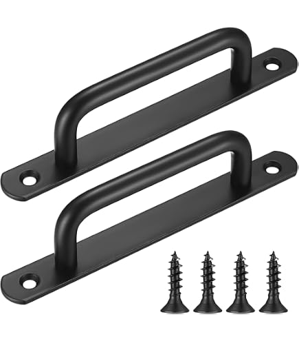 GAH-Alberts Poignée de porte droite Poudré Noir 230 mm - 419103