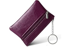 lmytdo Women's Wallet, Coin Purse Women PU Leather Small Purse Fashion Short Purse Mini Pouch Change Wallet with Keychain and Zipper Pocket for Women and Teens Girls (Purple)
