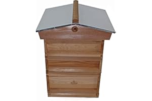 easibee National Cedar Beehive Starter Kit with 2 Supers 1 Brood Box Frames and Wax Foundation