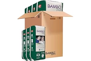 BAMBO NATURE Bambo Dreamy Ropa Interior Absorbente Noche Niños 35 a 50kg (Pack 6 x 10 Un)