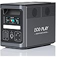Portable Power Station EP1800,1536Wh LiFePO4 Battery Backup, Expandable Capacity up to 4kWh, 1.1H to Full Charge, Solar Input 1200W Max, UPS, APP, 1800W Solar Generator for Camping (EP1800)