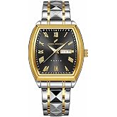 Daniel Hechter Paris Duroc Collection Analog Quartz Watch for Men with Tonneau Dial, Roman Numeral Markers, Day-Date Display