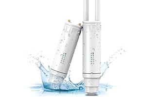 PHAVN Ripetitore WiFi Esterno, 1200Mbps WiFi Extender Esterno Dual Band 5GHz & 2.4GHz Outdoor Access Point Esterno Impermeabile IP66, con PoE, Porta Ethernet, Supporta Modalità AP/Ripetitore/Router/Bridge