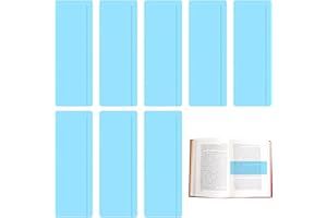 WATLIKEUP Blue Dyslexia Overlays,8PCS Guided Reading Strips,Reading Tracker Bookmark Reduce Visual Stress, for Dyslexia, ADHD and Visual Stress,Teaching Supplies for Classroom