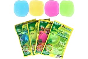 PENBINMALL Tastaturreiniger Gel 4 Stück - Tastatur Reinigung Universeller Staubreiniger, Auto Innenraum Reiniger, Keyboard Cleaner für Laptops, Computers, Taschenrechner, Auto Reinigungsset, 80g x 4, Vier Farben
