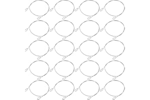 QUARKZMAN 20Pcs Câble de Sécurité en Acier Inoxydable de 20 Cm x 1,5 mm avec Boucles, Câble en Acier pour Connecter Des Meubles en Extérieur Lors de Vos Déplacements, Couleur Argent