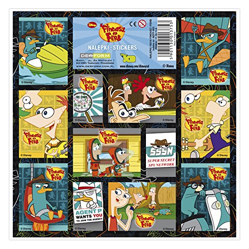 Preisvergleich Produktbild Disney Phineas Ferb Aufkleber Stickers 12 Stück