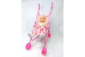 BRIGAMO Passeggino per bambole di alta qualità, con bambola, giocattolo per ragazze