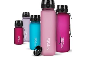 720°DGREE Bottiglia d'Acqua “uberBottle“ +Setaccio Frutta - 350ml, 500ml, 650ml, 1l, 1,5l - Tritan Senza-BPA, Prova Perdite - Il Borraccia Sportiva, Fitness, Ciclismo, Palestra, Scuola, Università