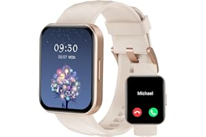 RUIMEN Smartwatch Uomo Donna Chiamate e Whatsapp Smart Watch Contapassi Cardiofrequenzimetro da polso Saturimetro Orologio Smart Fitness Sportivo Impermeabile per Android iOS Galassia