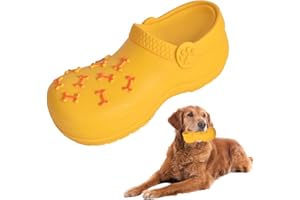 DEARBAG Giocattoli da Masticare per Cani a Forma di Pantofola, Gomma Naturale Resistente, Squeak Interattivi Gioco per Cane per Piccola, Media, Grande Taglia Masticatori Aggressivi (Arancione) (Arancione)