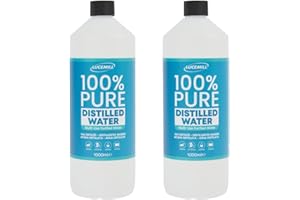 Lucemill Distilled Water | 2 Litre (2x1L) | Distilled Water for CPAP Machines, Irons, Cleaning Machines and More | Made in the UK