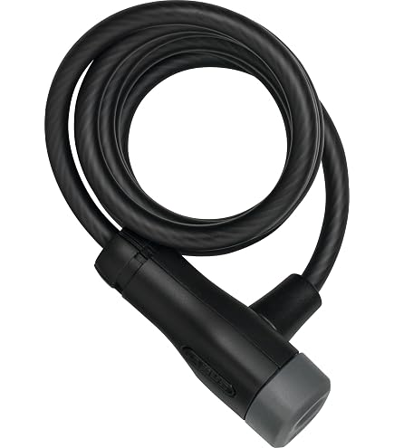 ABUS Spiralkabelschloss Primo 5510K/180 - Fahrradschloss aus 10 mm starkem, flexiblem Kabel Sicherheitslevel 3-180 cm