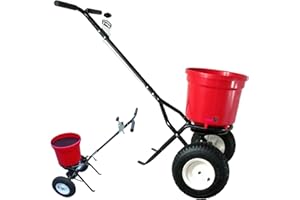 BAUSUPERMARKT24 Profi Streuwagen 25 LITER Salzstreuer Salzstreuwagen Saatgutwagen Streuer Düngerstreuer Rasenstreuwagen Samenstreuwagen Handstreuwagen Streugutwagen Tausalzwagen Streugerät Streuer Granulatstreuer