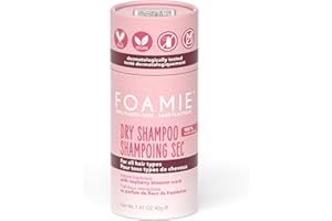 ‎FOAMIE Foamie Berry Fresh Trockenshampoo, fettiges Haar und alle Arten, sofortige Frische und Volumen, vegan, 0% Kunststoff, ohne Rückstände, Damen, 40 g